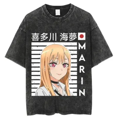 Anime My Dress Up Darling Marin Washed T-shirts
