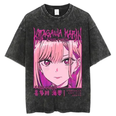 My Dress Up Darling Kitagawa Marin Colorfull Washed T-shirts