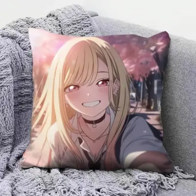 My Dress-Up Darling Marin Retro Design Throw Pillow