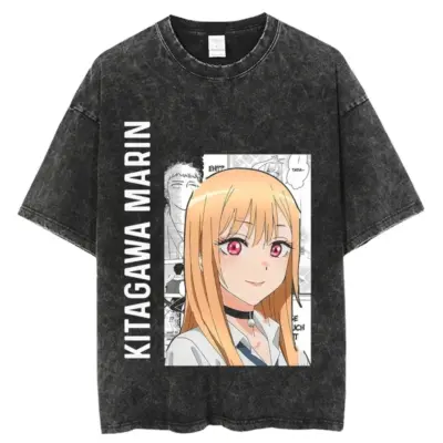 My Dress Up Darling Kitagawa Marin Bassic Washed T-shirts