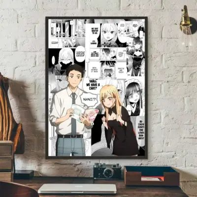 Anime My Dress-Up Darling Marin And Gojo Wall Art