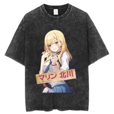 Hot Design My Dress Up Darling Kitagawa Marin Washed T-shirts