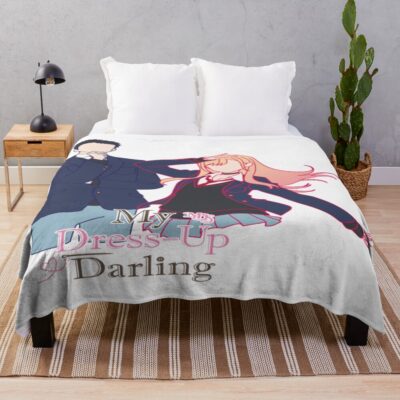 Anime My Dress Up Darling Silhouette Design Throw Blanket