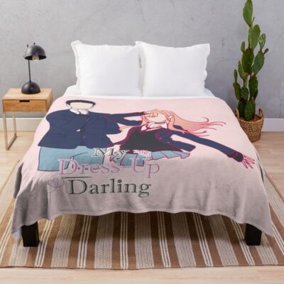 New Design My Dress Up Darling Silhouette Design Throw Blanket